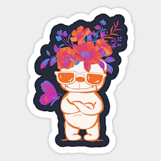 Dog Flora, Funny dog Sticker